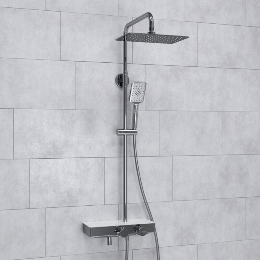 Душевая система WasserKRAFT, с изливом, цвет - хром, A113.069.126.CH Thermo