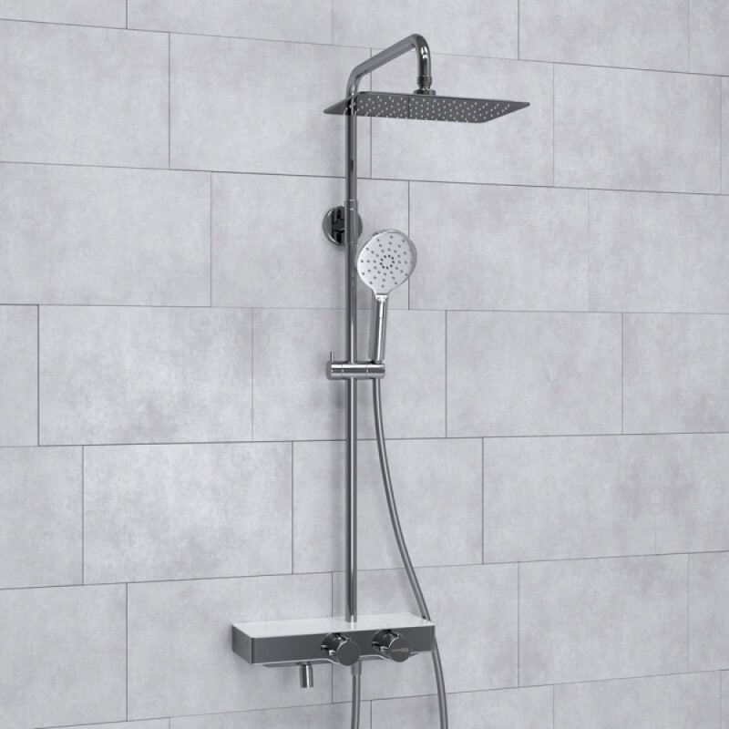 Душевая система WasserKRAFT, с изливом, цвет - хром, A113.069.127.CH Thermo