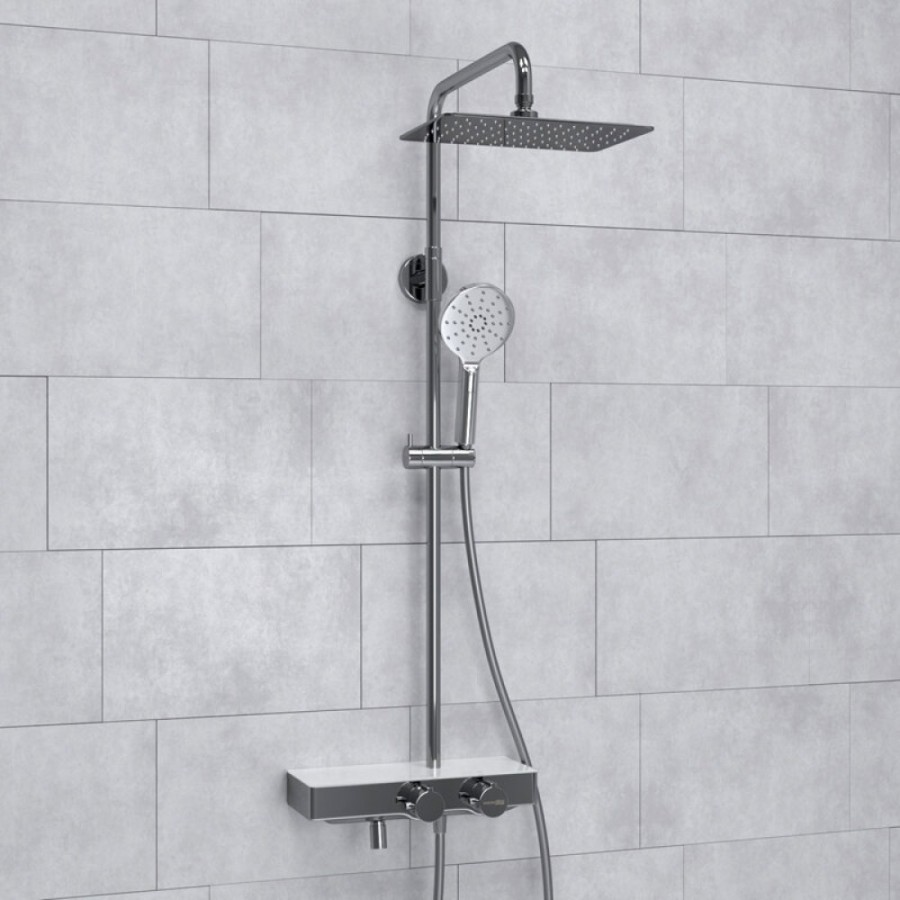 Душевая система WasserKRAFT, с изливом, цвет - хром, A113.069.127.CH Thermo