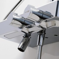 Душевая система WasserKRAFT, с изливом, цвет - хром/белый матовый, A113.116.155.CH