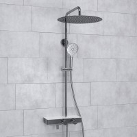 Душевая система WasserKRAFT, с изливом, цвет - хром, A113.117.127.CH Thermo