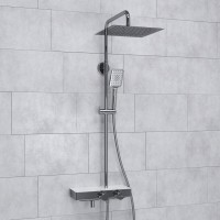 Душевая система WasserKRAFT, с изливом, цвет - хром, A113.118.126.CH Thermo