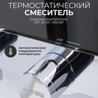 Душевая система WasserKRAFT A11401 с термостатическим смесителем, черный