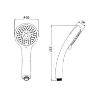 Лейка для душа Iddis A11631 3F круглая, хром