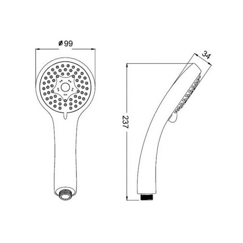 Лейка для душа Iddis A11631 3F круглая, хром