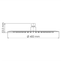 Верхний душ WasserKRAFT A117, D400 мм, 1 режим струи, без держателя, хром