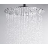 Верхний душ WasserKRAFT A117, D400 мм, 1 режим струи, без держателя, хром