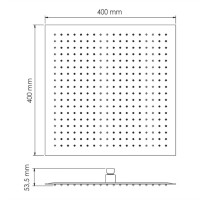Верхний душ WasserKRAFT A119, 400 x 400 мм, 1 режим струи, без держателя, хром