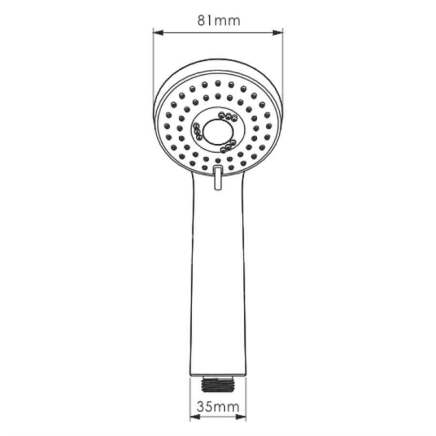 Душевая лейка WasserKRAFT A120 3-функциональная, матовый хром