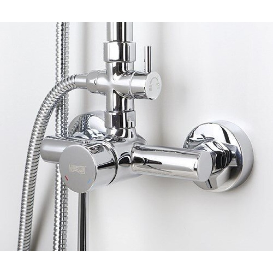 Душевая система WasserKRAFT A12202, верхний душ 20 см, хром