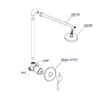 Душевая система WasserKRAFT A12429, скрытый монтаж, хром