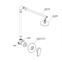 Душевая система WasserKRAFT A12629, скрытый монтаж, хром