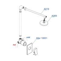 Душевая система WasserKRAFT A12669, скрытый монтаж, хром