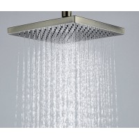 Верхний душ WasserKRAFT A140, 200 х 200 мм, 1 режим струи, без держателя, светлая бронза