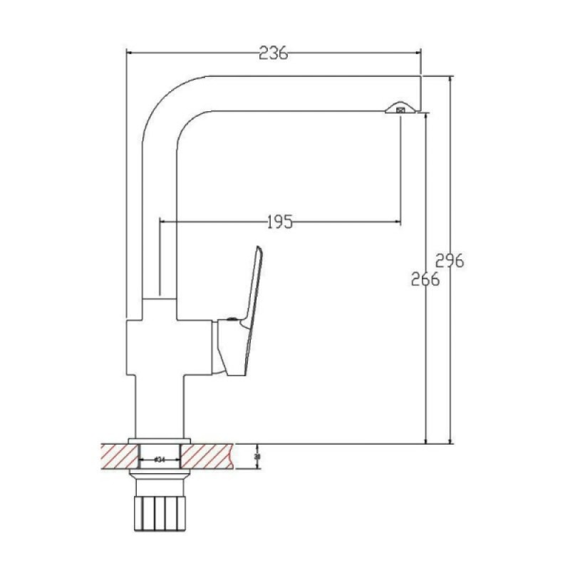 Смеситель Agger Strong A1400100 для кухни, хром