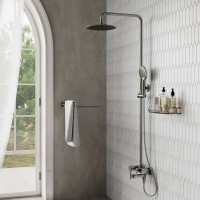 Душевая система WasserKRAFT, с изливом, цвет - никель, A14201