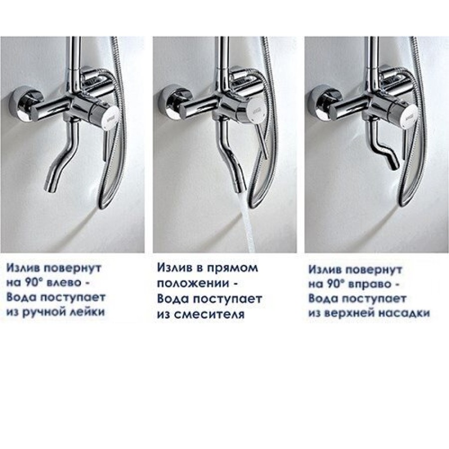 Душевая система WasserKRAFT, хром, A14401