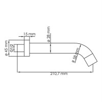 Излив для ванны WasserKRAFT A149, настенный, белый