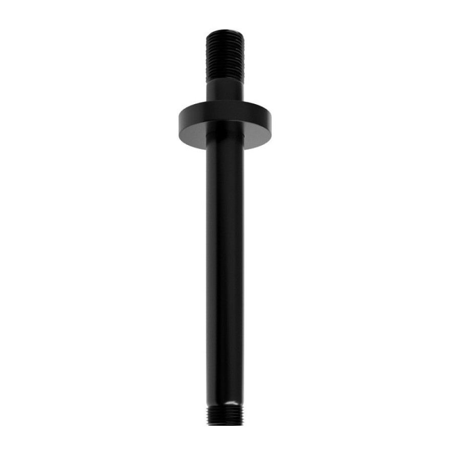 Держатель верхнего душа WasserKRAFT Elbe 7400 A151 потолочный, 20 см, черный Soft-touch