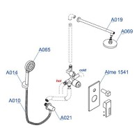 Душевая система WasserKRAFT A16069, скрытый монтаж, хром
