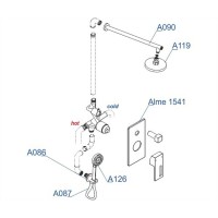 Душевая система WasserKRAFT A16590, скрытый монтаж, хром