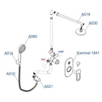 Душевая система WasserKRAFT A16830, скрытый монтаж, хром