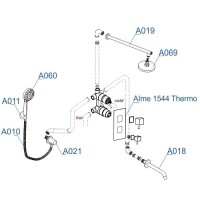 Душевая система WasserKRAFT АIme A171519 Thermo, термостатическая, хром