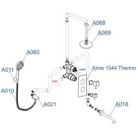 Душевая система WasserKRAFT АIme A171568 Thermo, термостатическая, хром