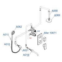 Душевая система WasserKRAFT A171668, скрытый монтаж, хром