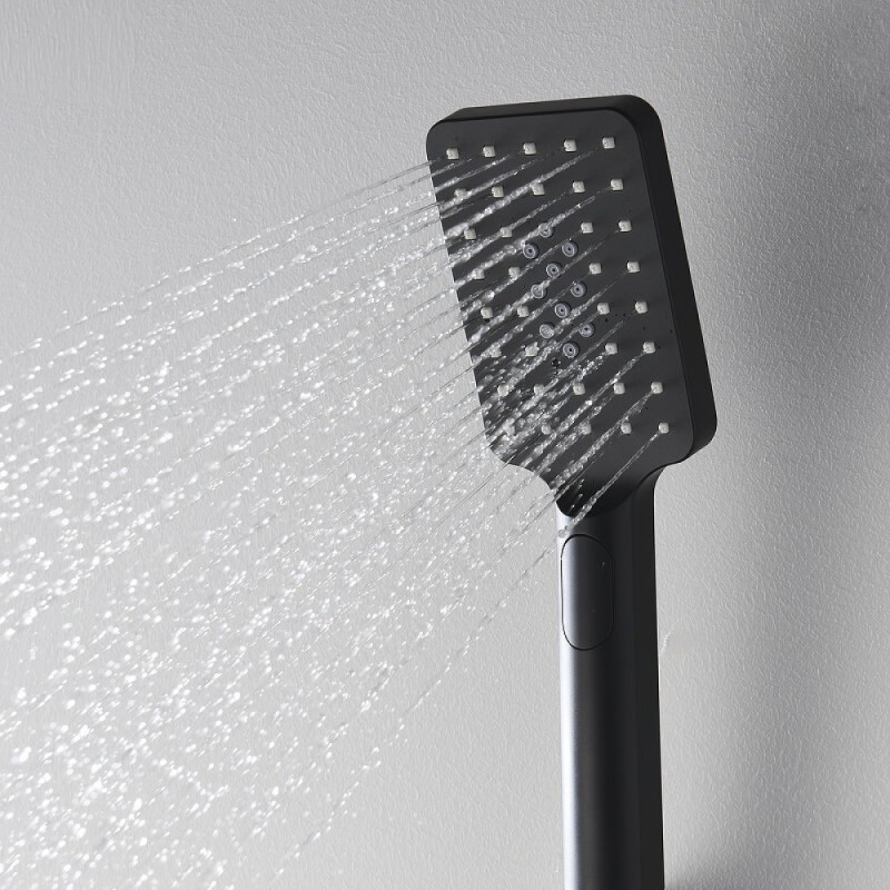 Душевая система WasserKRAFT Abens 2000, цвет черный Soft-touch, A172071