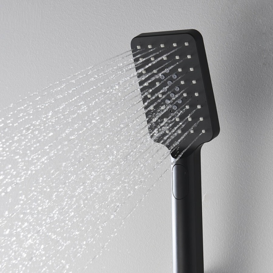 Душевая система WasserKRAFT Abens 2000, цвет черный Soft-touch, A172071
