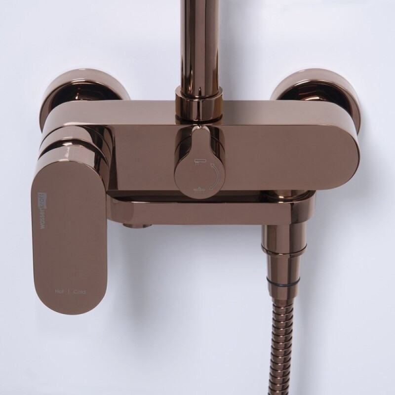 Душевая система WasserKRAFT A17301, PVD розовое золото
