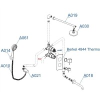 Душевая система WasserKRAFT Berkel A174819 Thermo, термостатическая, хром