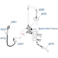 Душевая система WasserKRAFT A174868, скрытый монтаж, хром