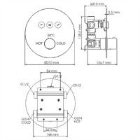 Душевая система WasserKRAFT 5800 A175817, термостатическая, цвет хром