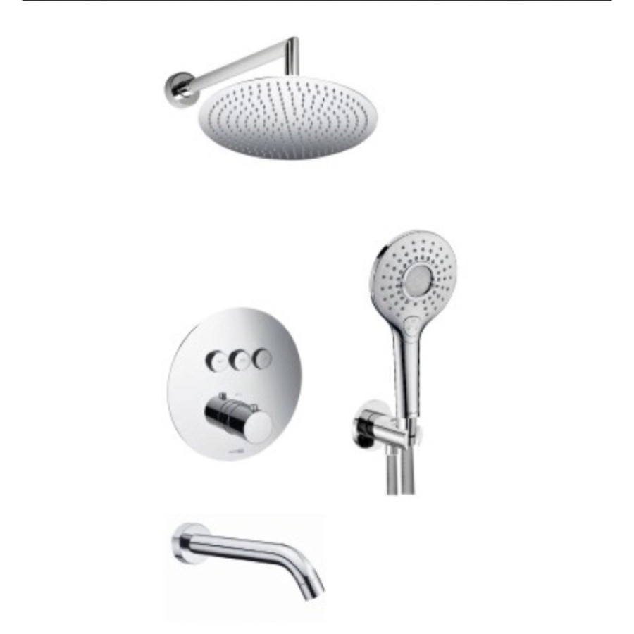 Душевая система WasserKRAFT 5800 A175817, термостатическая, цвет хром
