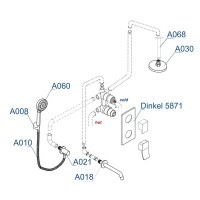Душевая система WasserKRAFT A175868, скрытый монтаж, хром