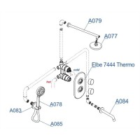 Душевая система WasserKRAFT A177477, скрытый монтаж, цвет - черный