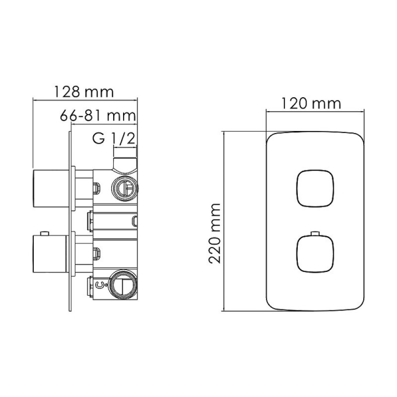 Душевая система WasserKRAFT Naab 8600 A178644 Thermo, со смесителем, термостатическая, цвет хром