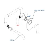 Смеситель для раковины WasserKRAFT Kammel 1800 A18583, цвет хром