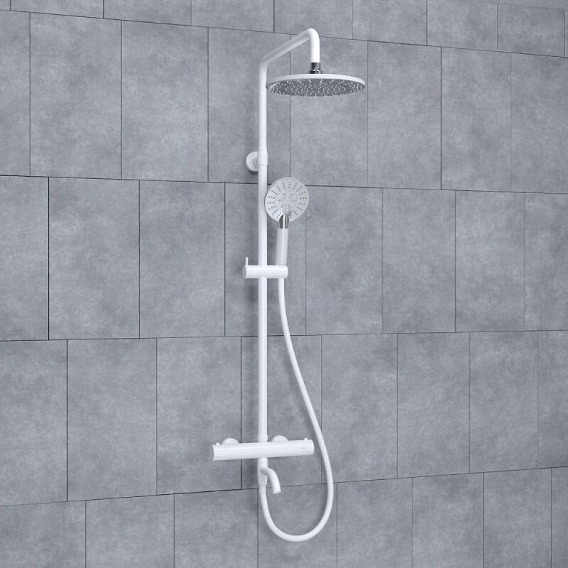 Душевая система WasserKRAFT Mindel 850, термостатическая, цвет белый Soft-touch, A188.067.058.WM Thermo