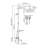 Душевая система WasserKRAFT, цвет - белый матовый, A188.163.155.WM Thermo