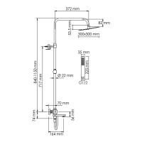 Душевая система WasserKRAFT, цвет - хром, A199.118.103.087.CH Thermo