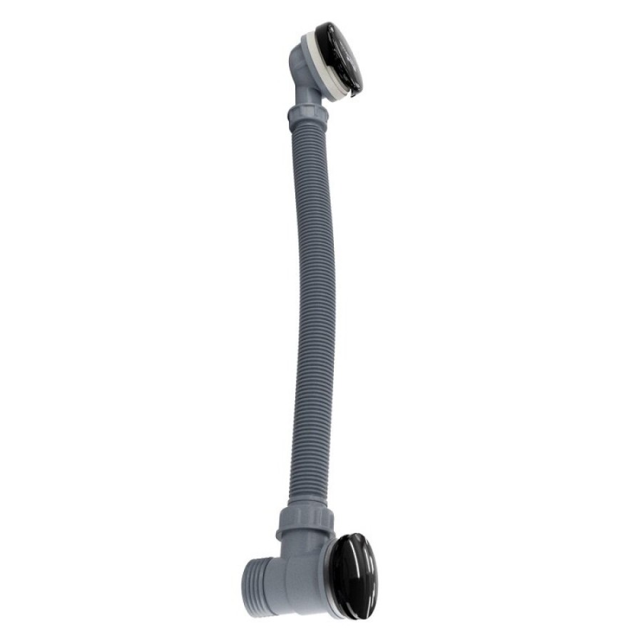 Слив-перелив для ванны Wasserkraft Glan 6600 A204, клик-клак, PVD черный глянец