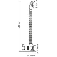 Слив-перелив для ванны Wasserkraft Sauer 7100 A206 клик-клак, PVD золото глянцевое