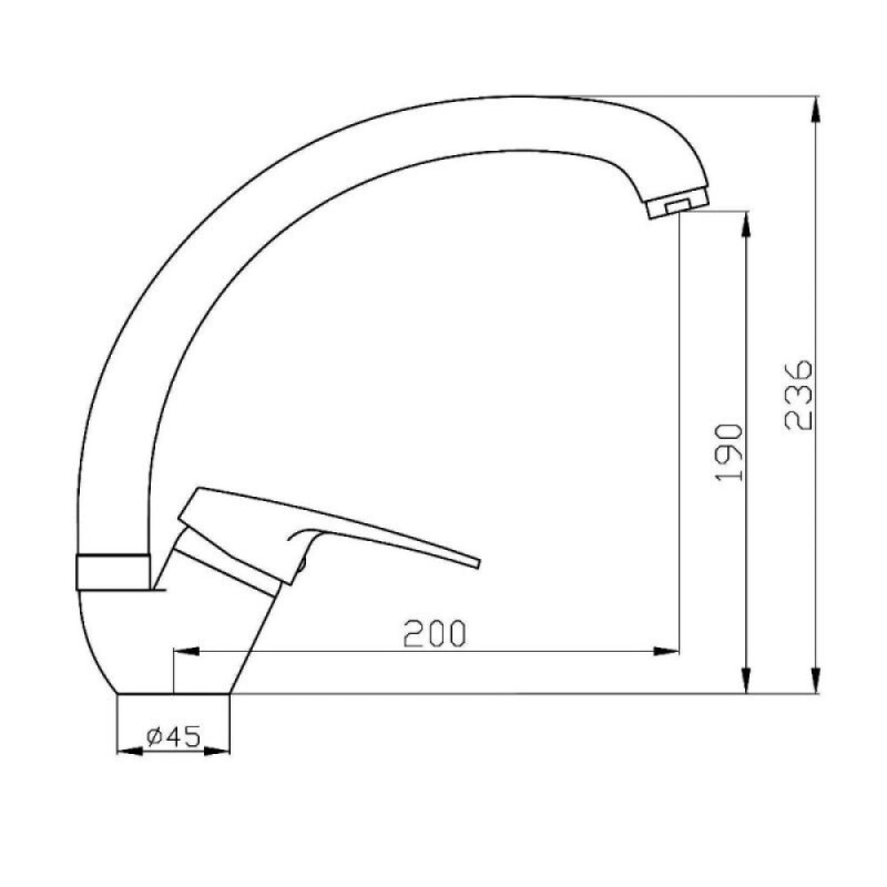 Смеситель Agger Exact A2100200 для кухни, хром