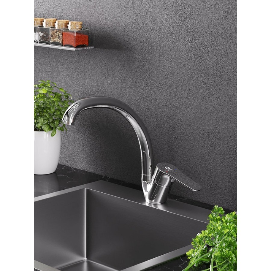 Смеситель Agger Exact A2100200 для кухни, хром