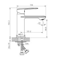 Смеситель Agger Clean A2402100 для раковины, без донного клапана, хром
