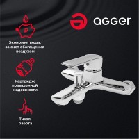 Смеситель Agger Clean A2410000 для ванны и душа, хром
