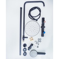 Душевая система Agger Thermo с термостатом, черный матовый, A2451244